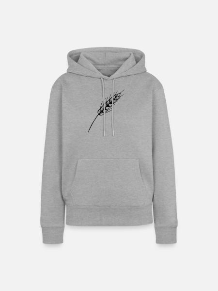 Feinkörniger Stiel - Frauen Premium Bio Hoodie - Grau meliert