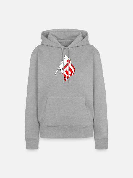Flagge Jura Schweiz - Frauen Premium Bio Hoodie - Grau meliert