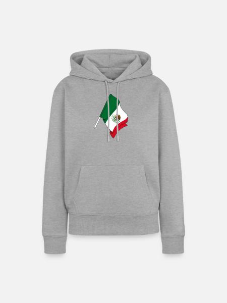 Flagge von Mexiko - Frauen Premium Bio Hoodie - Grau meliert