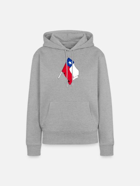 Flagge Chile - Frauen Premium Bio Hoodie - Grau meliert