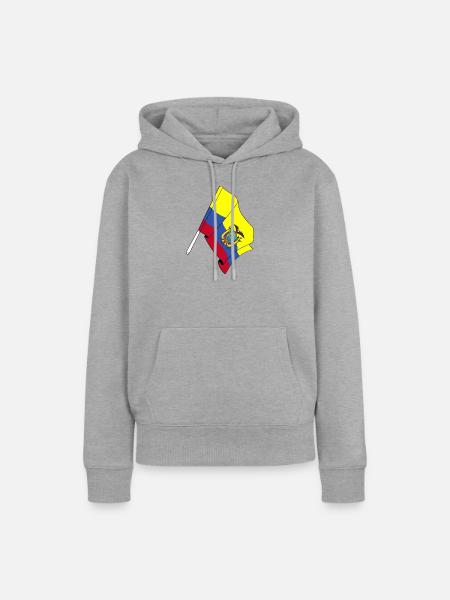 Flagge Ecuador - Frauen Premium Bio Hoodie - Grau meliert