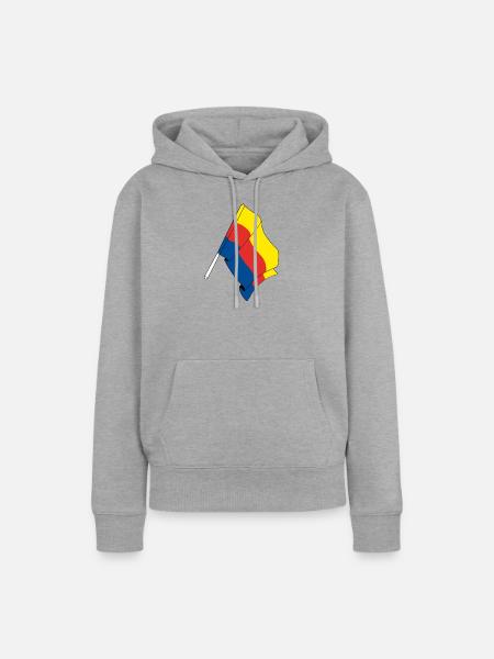 Flagge der Provinz Nordholland - Frauen Premium Bio Hoodie - Grau meliert