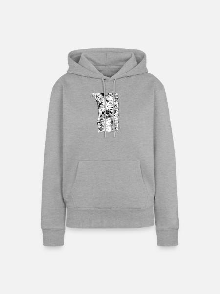 Birke - Frauen Premium Bio Hoodie - Grau meliert