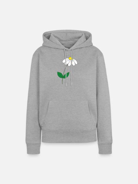 süsses Gänseblümchen - Frauen Premium Bio Hoodie - Grau meliert