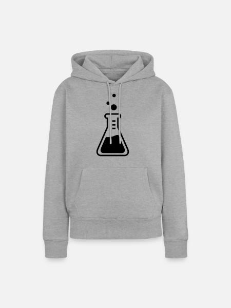 chemist flask profession - Frauen Premium Bio Hoodie - Grau meliert