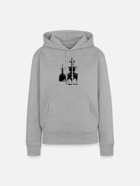 Zerstörer - Frauen Premium Bio Hoodie - Grau meliert