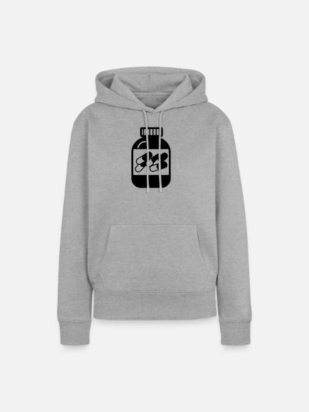 Kapseln - Frauen Premium Bio Hoodie - Grau meliert