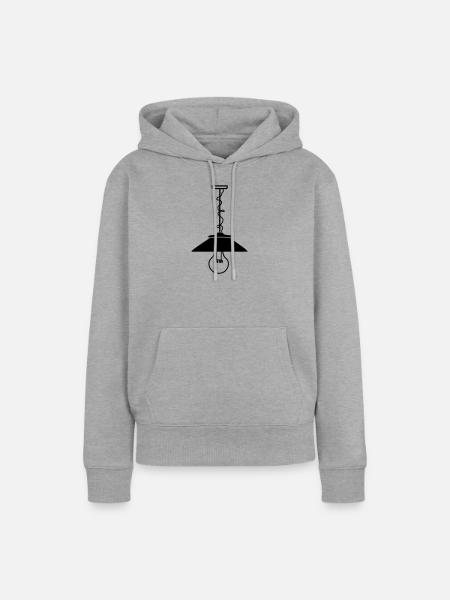 Pendelleuchte - Frauen Premium Bio Hoodie - Grau meliert