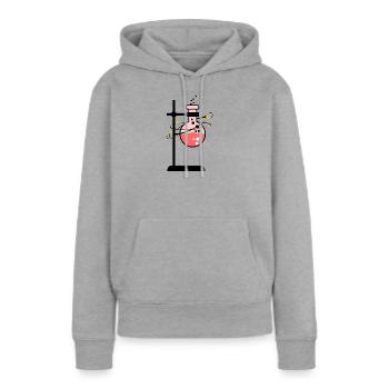 Mischen von Giften - Frauen Premium Bio Hoodie - Grau meliert - Vorne - Selfina (174cm)