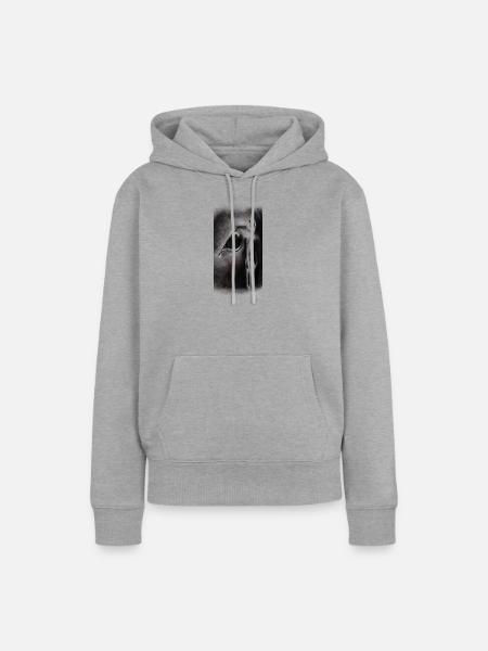Spiegel der Seele - Frauen Premium Bio Hoodie - Grau meliert