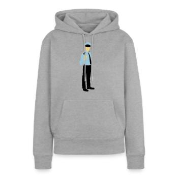 Polizist - Frauen Premium Bio Hoodie - Grau meliert - Vorne - Selfina (174cm)