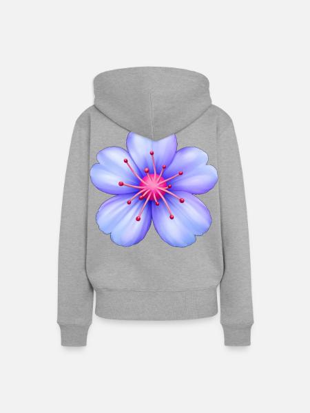 blomma_merch - Frauen Premium Bio Hoodie - Grau meliert
