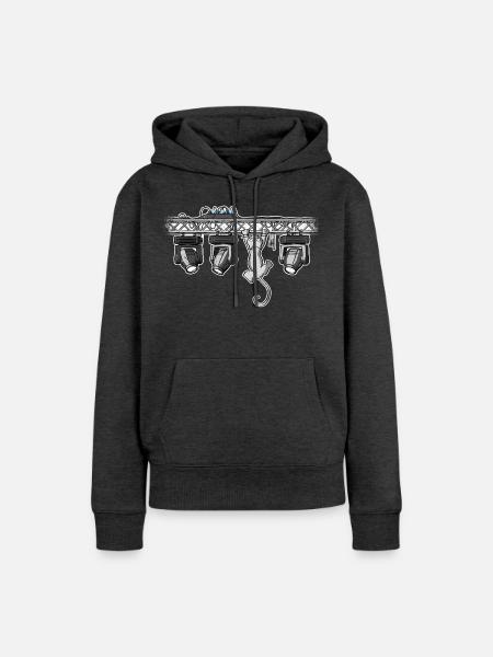 dmxcat - Frauen Premium Bio Hoodie - Anthrazit meliert