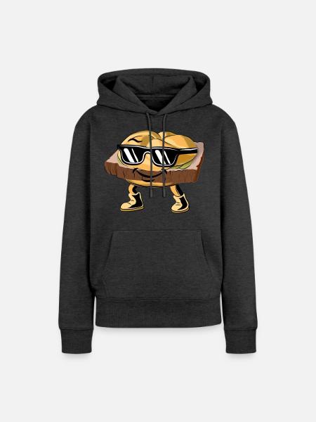 Leberkas mit Style & Attitüde. - Frauen Premium Bio Hoodie - Anthrazit meliert