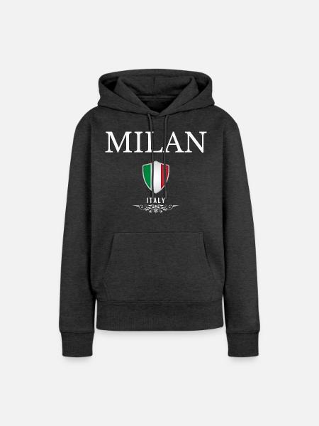 Ich liebe Mailand, Mailand Italien - Frauen Premium Bio Hoodie - Anthrazit meliert