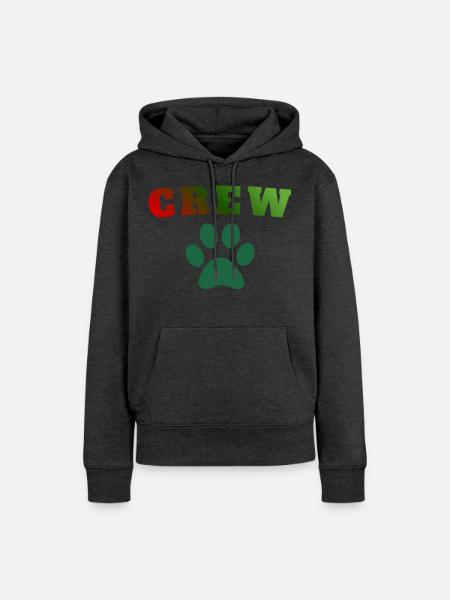 Crew Dog - Frauen Premium Bio Hoodie - Anthrazit meliert