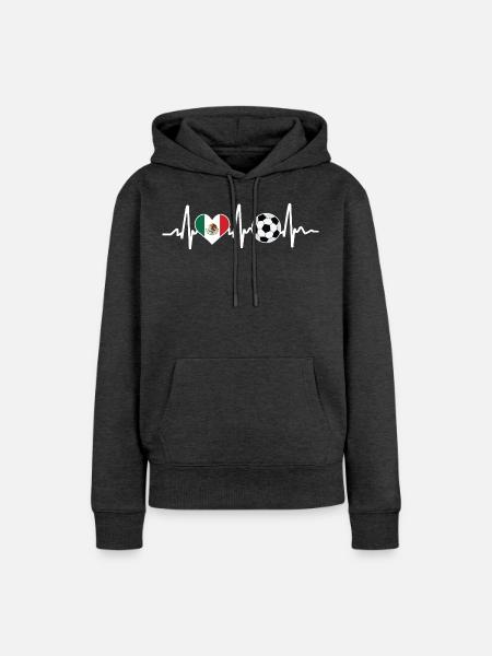 Mexico Fussball - Frauen Premium Bio Hoodie - Anthrazit meliert