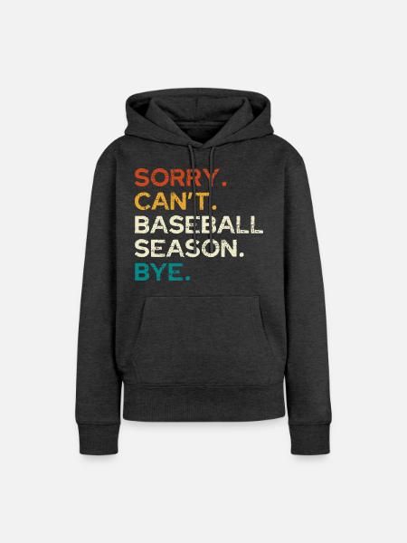 Sorry, Baseball-Saison vorbei - Frauen Premium Bio Hoodie - Anthrazit meliert