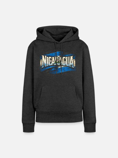 Nicaragua Nicaragisch - Frauen Premium Bio Hoodie - Anthrazit meliert
