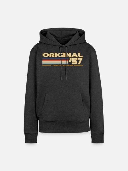 1957 - Frauen Premium Bio Hoodie - Anthrazit meliert