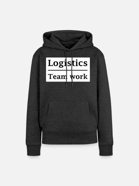 Logistik Teamwork Emblem - Frauen Premium Bio Hoodie - Anthrazit meliert
