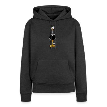 Strauß - Frauen Premium Bio Hoodie - Anthrazit meliert - Vorne - Selfina (174cm)