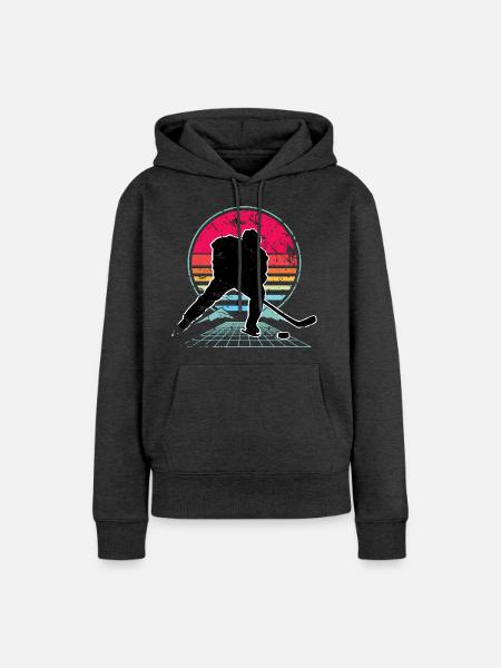 Eishockey - Frauen Premium Bio Hoodie - Anthrazit meliert