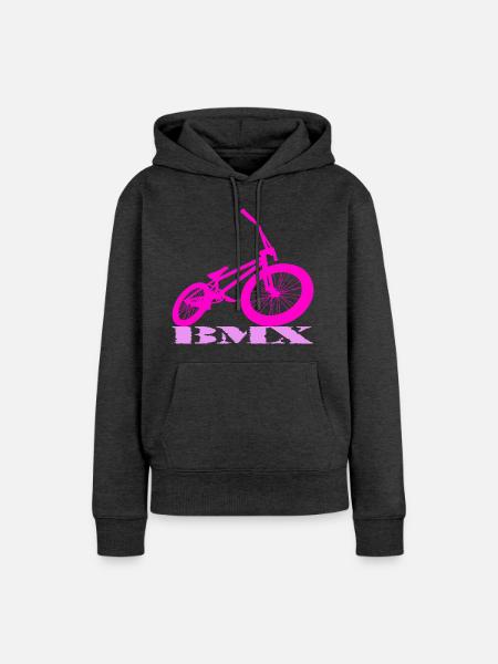 BMX - Frauen Premium Bio Hoodie - Anthrazit meliert