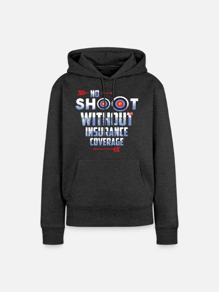 Bogenschütze - Frauen Premium Bio Hoodie - Anthrazit meliert