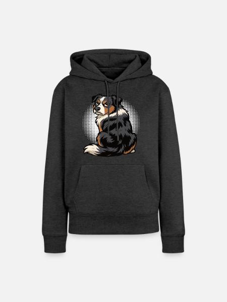 Australian Shepherd Aussie Aussiebesitzer Aussies - Frauen Premium Bio Hoodie - Anthrazit meliert