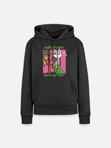 Inflation was ist das ? - Frauen Premium Bio Hoodie - Anthrazit meliert