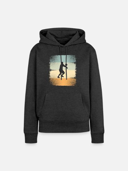 Volleyball - Frauen Premium Bio Hoodie - Anthrazit meliert