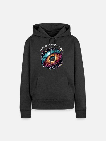 Wurmloch Abkürzung Astrophysik Zeitreise Raumzeit - Frauen Premium Bio Hoodie - Anthrazit meliert
