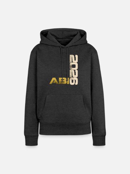 Abiturient Geschenk Shirt - Frauen Premium Bio Hoodie - Anthrazit meliert