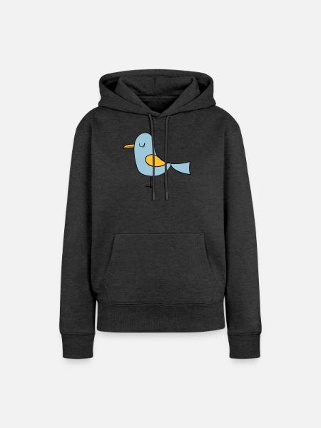 Vogel - Frauen Premium Bio Hoodie - Anthrazit meliert