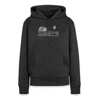 Weltall - Frauen Premium Bio Hoodie - Anthrazit meliert - Vorne - Selfina (174cm)