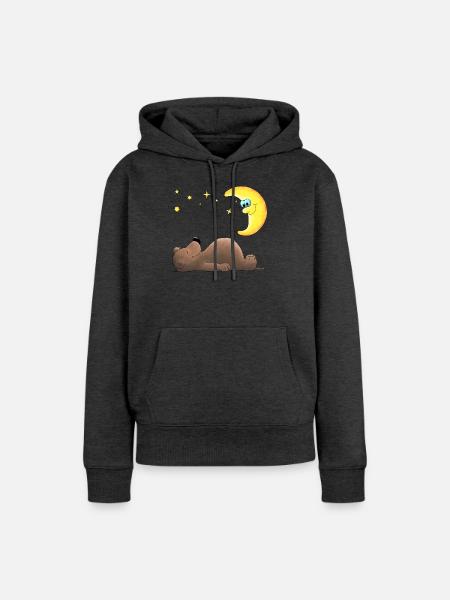 süßer Teddybär - Bär - Frauen Premium Bio Hoodie - Anthrazit meliert