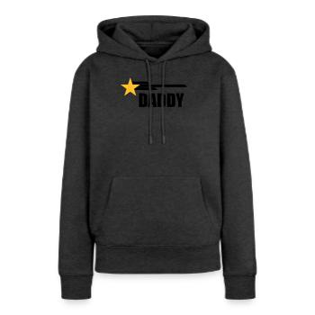 Daddy - Sweat à capuche Premium bio Femme - anthracite chiné - Devant - Selfina (174cm)