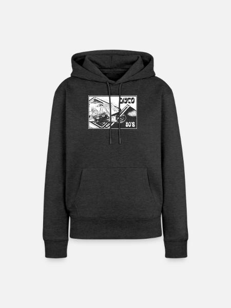 DISKOTHEK - Frauen Premium Bio Hoodie - Anthrazit meliert