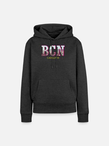 Barcelona Catalunya - Frauen Premium Bio Hoodie - Anthrazit meliert