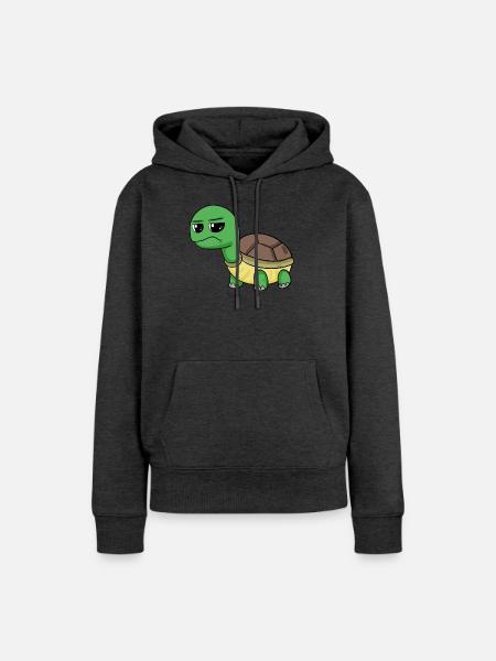 Schildkröte - Frauen Premium Bio Hoodie - Anthrazit meliert
