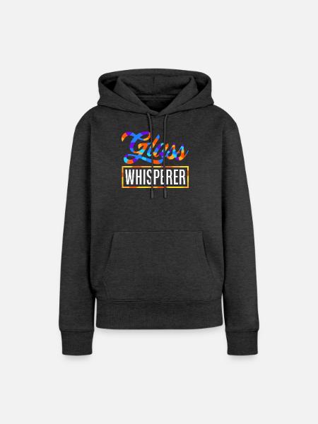 Buntglas-kunst Buntglas-künstler - Frauen Premium Bio Hoodie - Anthrazit meliert