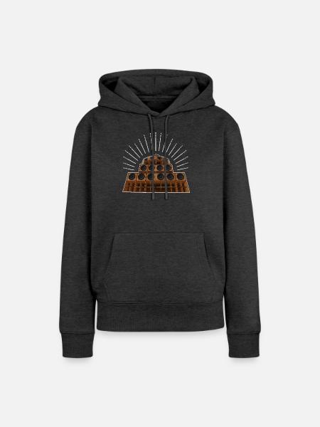 Soundsystem - Frauen Premium Bio Hoodie - Anthrazit meliert