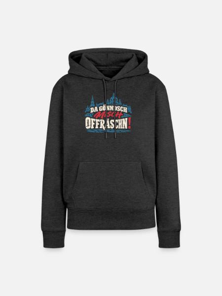 Da gönndsch misch offräschn! – Dresden - Frauen Premium Bio Hoodie - Anthrazit meliert