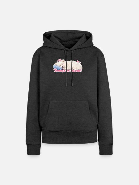 Träumen von Liebe und Leckereien - Frauen Premium Bio Hoodie - Anthrazit meliert