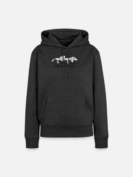 silly dog - Frauen Premium Bio Hoodie - Anthrazit meliert