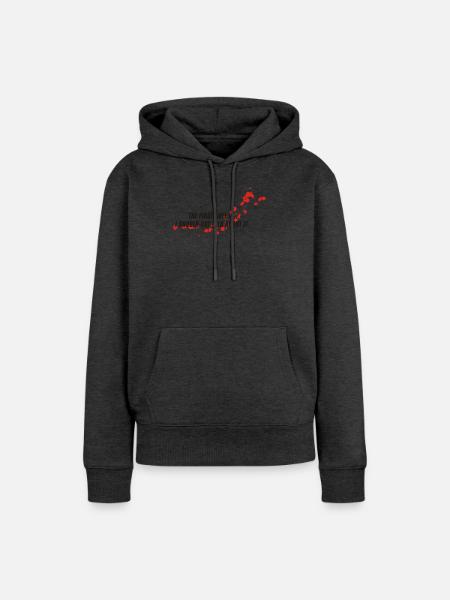 blutfleck - blood - blut - Frauen Premium Bio Hoodie - Anthrazit meliert