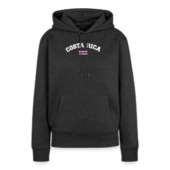 Costa Rica - Frauen Premium Bio Hoodie - Anthrazit meliert - Vorne - Selfina (174cm)