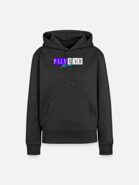 Palm Beach Florida - Frauen Premium Bio Hoodie - Anthrazit meliert