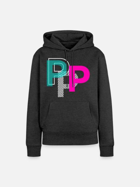 P Buchstabe - Frauen Premium Bio Hoodie - Anthrazit meliert